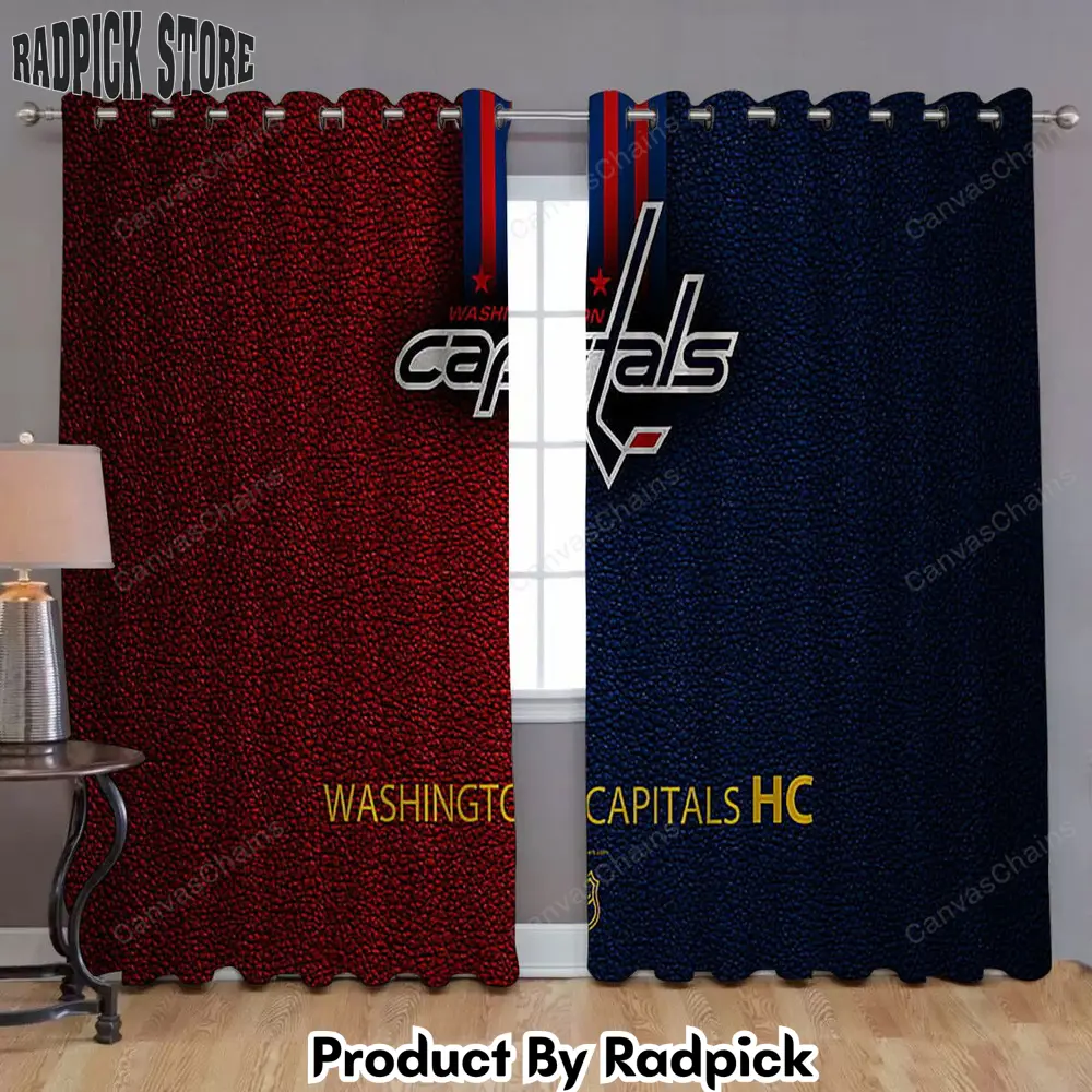 Radpick washington capitals window curtains hc hockey team nhl leather curtains living room curtains for window rp852118